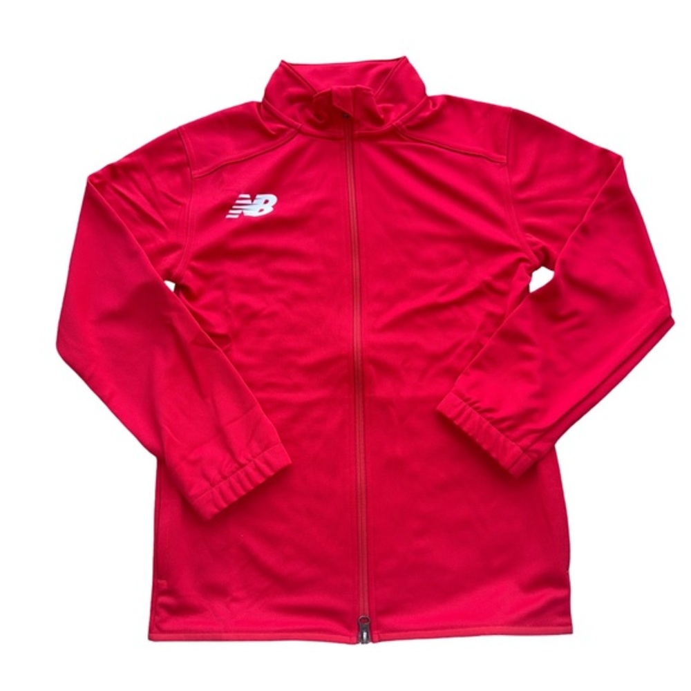 New Balance Jacket Kids Boys Large Red Knit Training Track Full Zip Athletic NWT